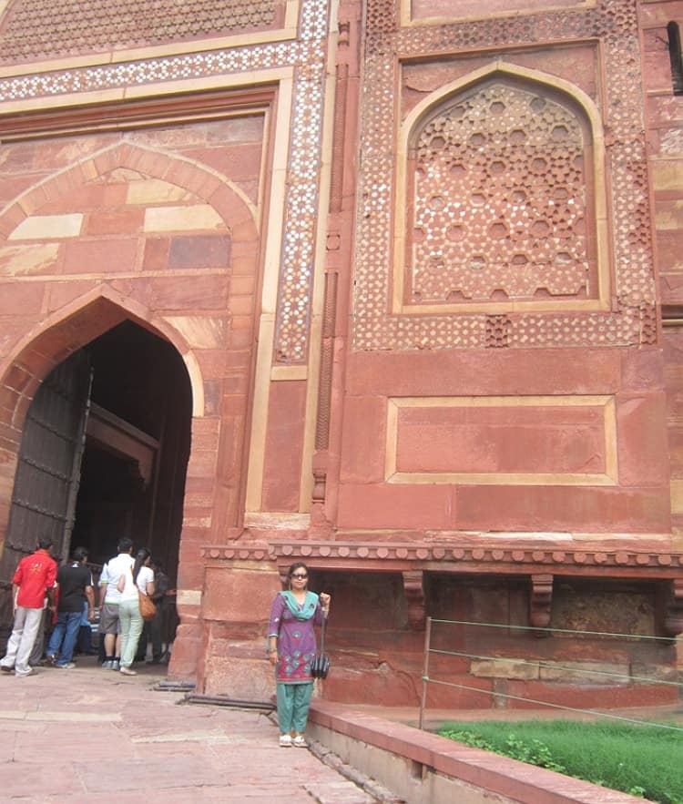 In front of Agra Fort India