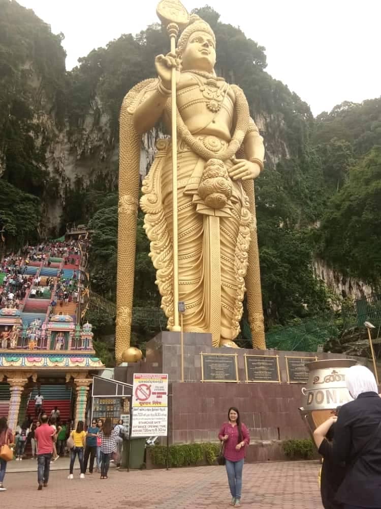 Attraction in famous Batu Caves at Malaysia